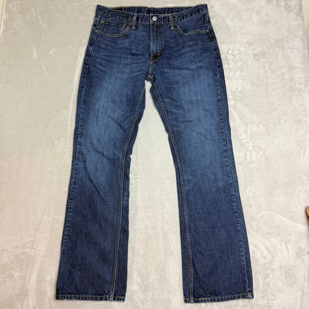 Levi's 527 Slim Bootcut Jeans Men 36x34 Blue Denim Cotton Workwear Western Rodeo